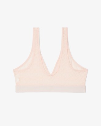 Bralette con logo in pizzo
