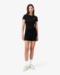 Shorts in tessuto felpato