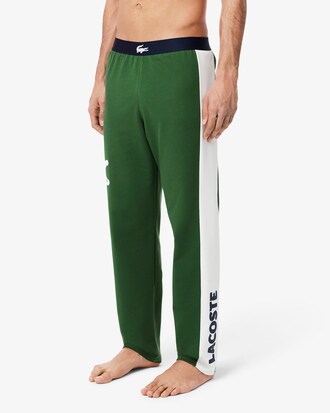 Pantaloni homewear stampati in tessuto felpato