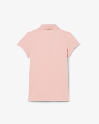 Polo in piqu&eacute; con collo smerlato