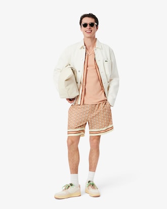 Shorts leggeri con stampa monogramma