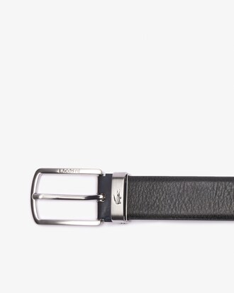 Set regalo con cintura in pelle liscia e 2 fibbie