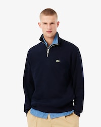 Felpa interlock a collo alto con zip