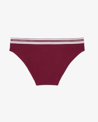 Slip in cotone stretch con vita a contrasto