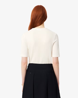 T-shirt slim fit lucida in Piqu&eacute;