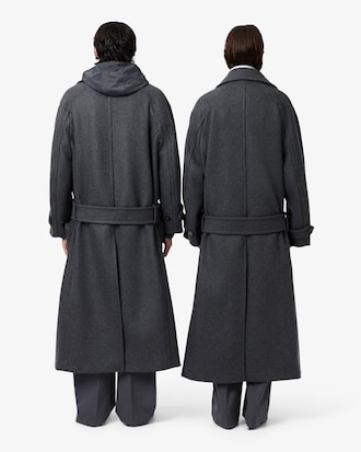 Cappotto in lana oversize a doppiopetto Runway