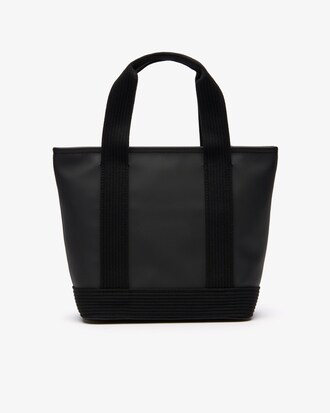 Tote bag piccola con zip Women's Classic in tela petit piqué spalmata da donna