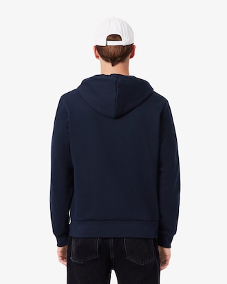 Felpa con cappuccio e zip color block