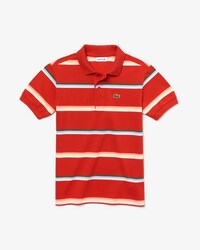 Polo Bambino Lacoste in piqu&eacute; di cotone a righe