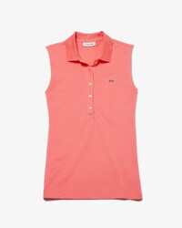 Polo senza maniche slim fit Lacoste in mini piqu&eacute; stretch tinta unita