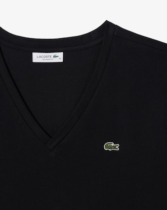 T-shirt con scollo a V in morbido cotone relaxed fit