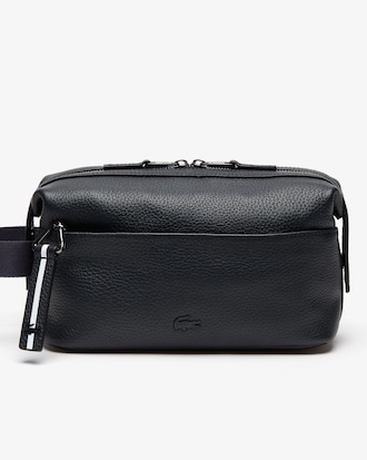 Kit n&eacute;cessaire da uomo con zip in pelle martellata Altitude