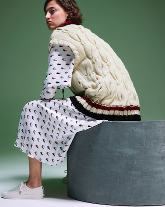 Pullover unisex da golf senza maniche oversize Fashion Show