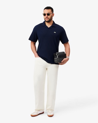 Polo classic fit in cotone-lino