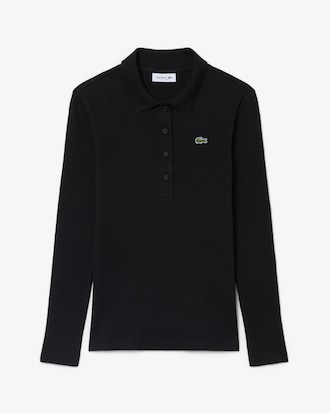 Polo a coste in cotone slim fit L.12.D