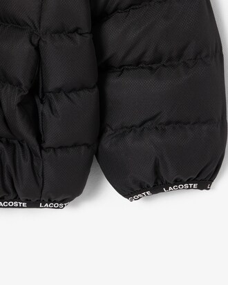 Giacca imbottita unisex con cappuccio foderato in tessuto felpato