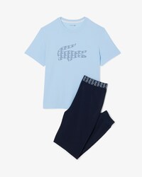 Completo pigiama in jersey con monogramma