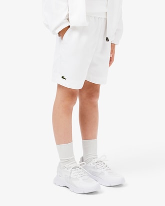Shorts sportivi in taffetà a rombi