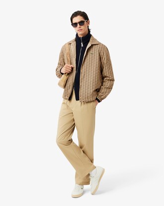 Giacca con monogramma double face bimateriale