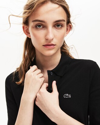 Polo classic fit Lacoste con maniche a tre quarti in petit piqu&eacute; tinta unita
