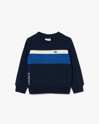 Felpa in cotone felpato color block