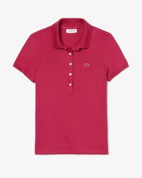 Polo slim fit Lacoste in mini piqu&eacute; di cotone stretch tinta unita
