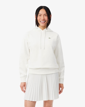 Felpa oversize in pile con cappuccio