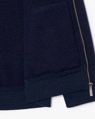 Felpa con cappuccio e zip in pile