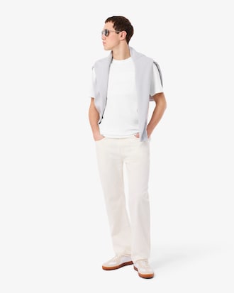 T-shirt marchio in rilievo in cotone pesante