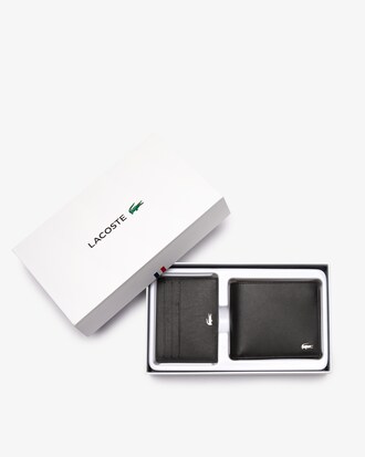 Set regalo con portafoglio e portatessere in pelle FG