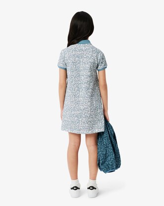Abito polo in cotone stampato