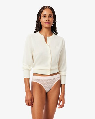 Slip in pizzo con logo in vita