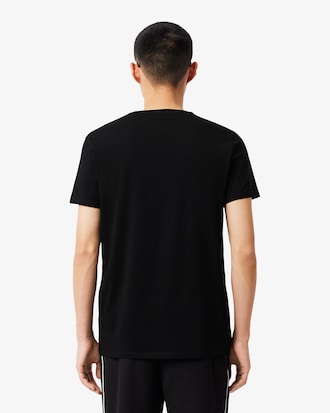 T-shirt con collo a V in jersey di cotone Pima leggero