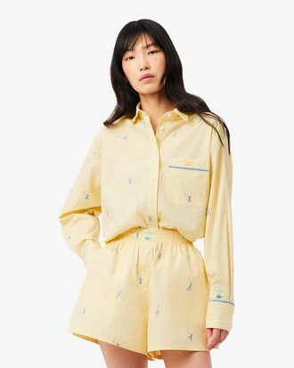 Camicia oversize con motivi jacquard