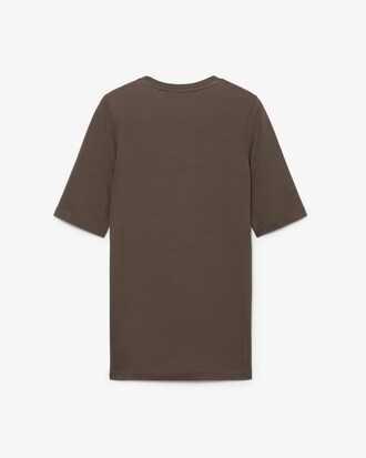T-shirt in piqu&eacute; in seta Runway