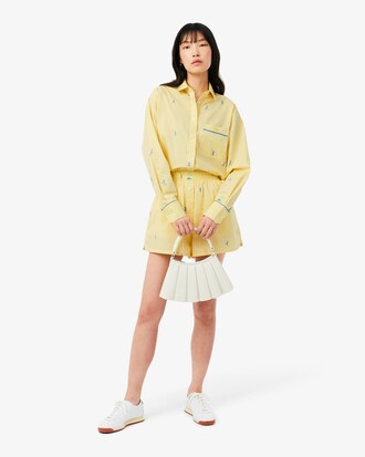 Camicia oversize con motivi jacquard