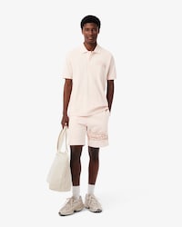 Shorts in cotone grafico felpato