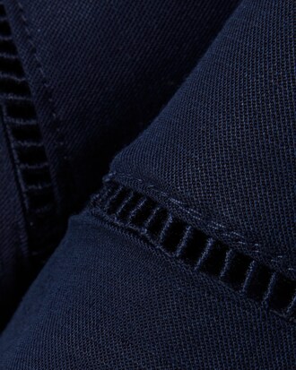 Bermuda oversize in misto lino fluido