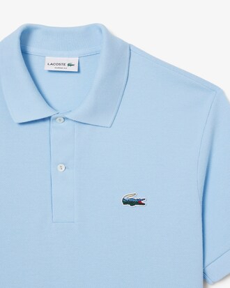 Polo in piqu&eacute; con coccodrillo con paesaggio classic fit