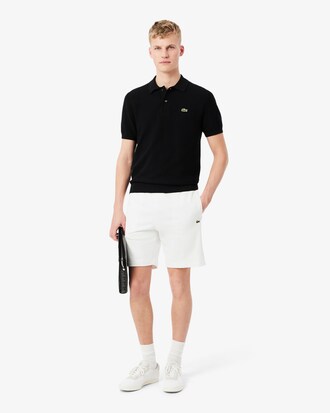 Shorts in tessuto felpato con striscia con logo regular fit