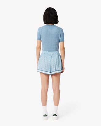 Shorts con stampa fluida monogramma