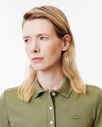 Polo da donna in piqué di cotone stretch Lacoste slim fit
