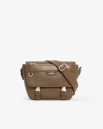 Borsa a tracolla in pelle con chiusura a patella Ossian