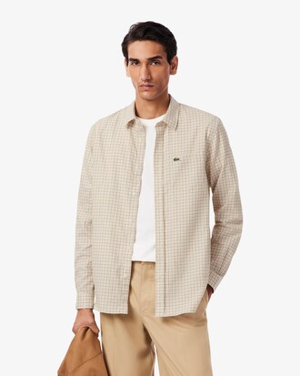 Camicia regular fit in flanella motivo scozzese