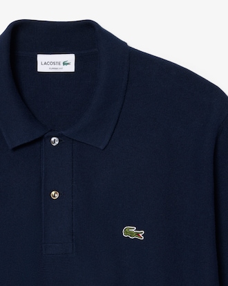 Polo a maniche lunghe regular fit in maglia