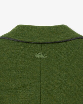 Blazer doppiopetto in twill di lana fiammata Runway