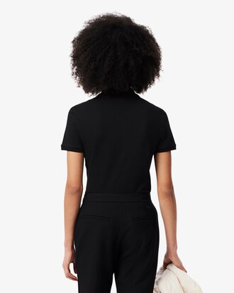Polo da donna in piqué di cotone stretch Lacoste slim fit