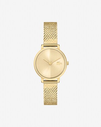 Orologio a 2 lancette in maglia con placcatura ionica in oro giallo Suzanne
