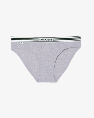 Slip in cotone stretch con vita a contrasto