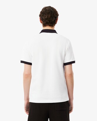 Polo classic fit con coste a contrasto